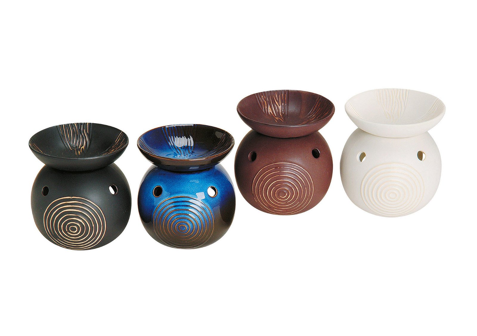 Lámpara de aroma de cerámica, círculo de bolas de decoración, surtido. (c/h/d) 10x12x10 cm