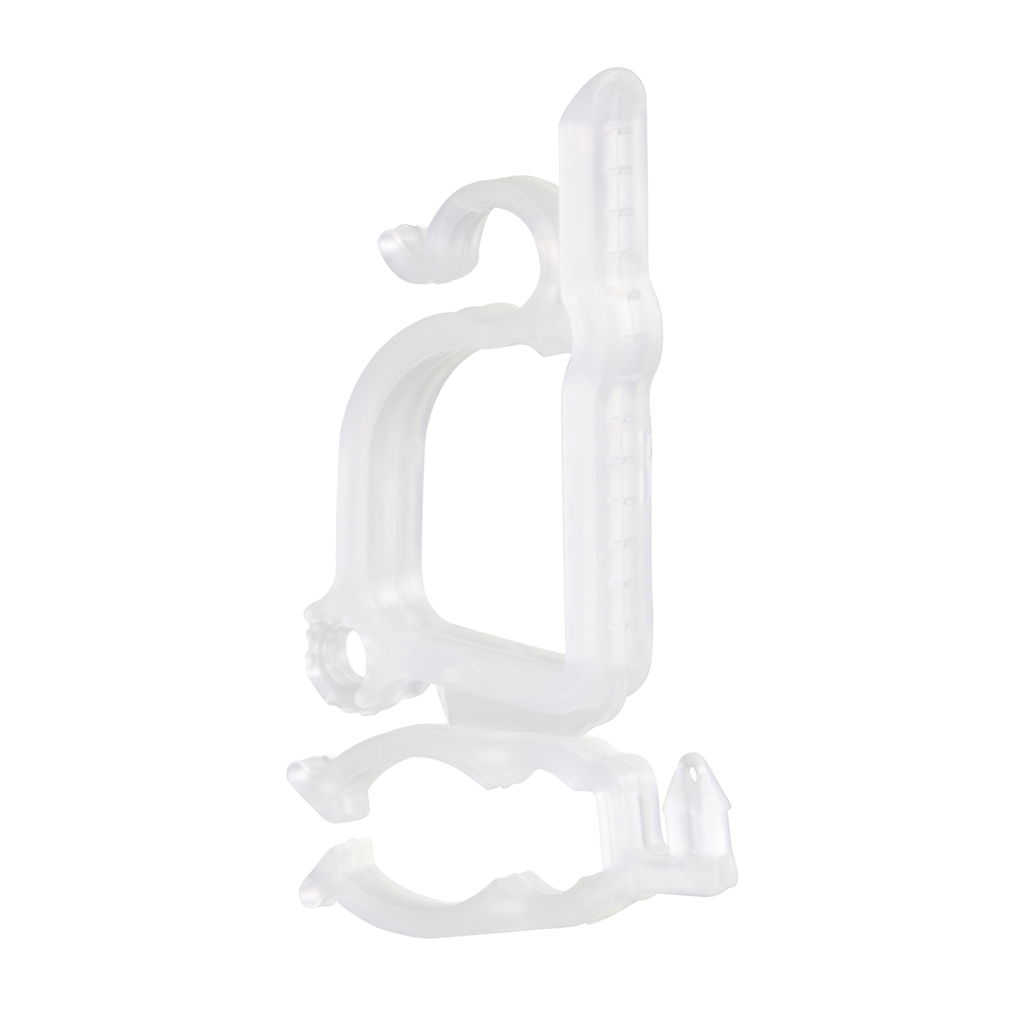 Support de gouttière, plastique, 6 cm, 10 pcs/bt, blanc