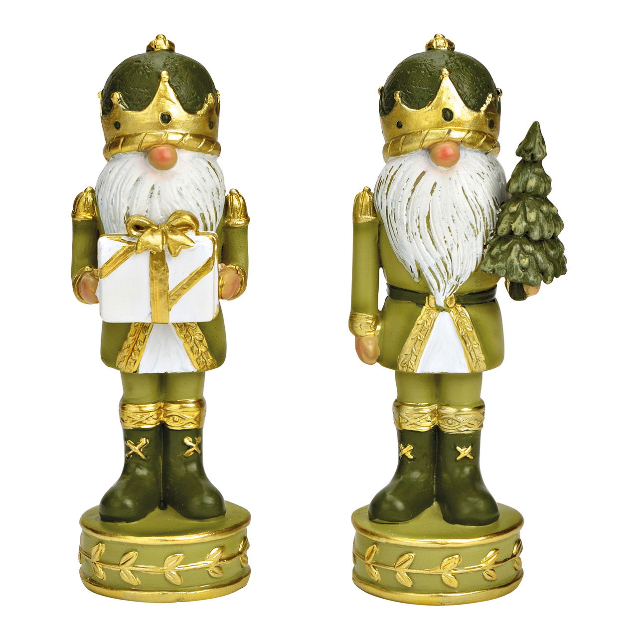 Casse-noisette avec cadeau, sapin en poly vert 2 fois, (L/H/P) 6x16x5cm Casse-noisette avec cadeau, sapin en poly vert 2 fois, (L/H/P) 6x16x5cm