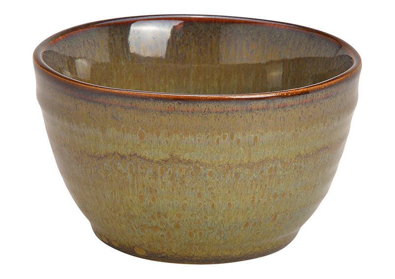 Ceramic bowl brown (w / h / d) 10x5x10cm 260ml