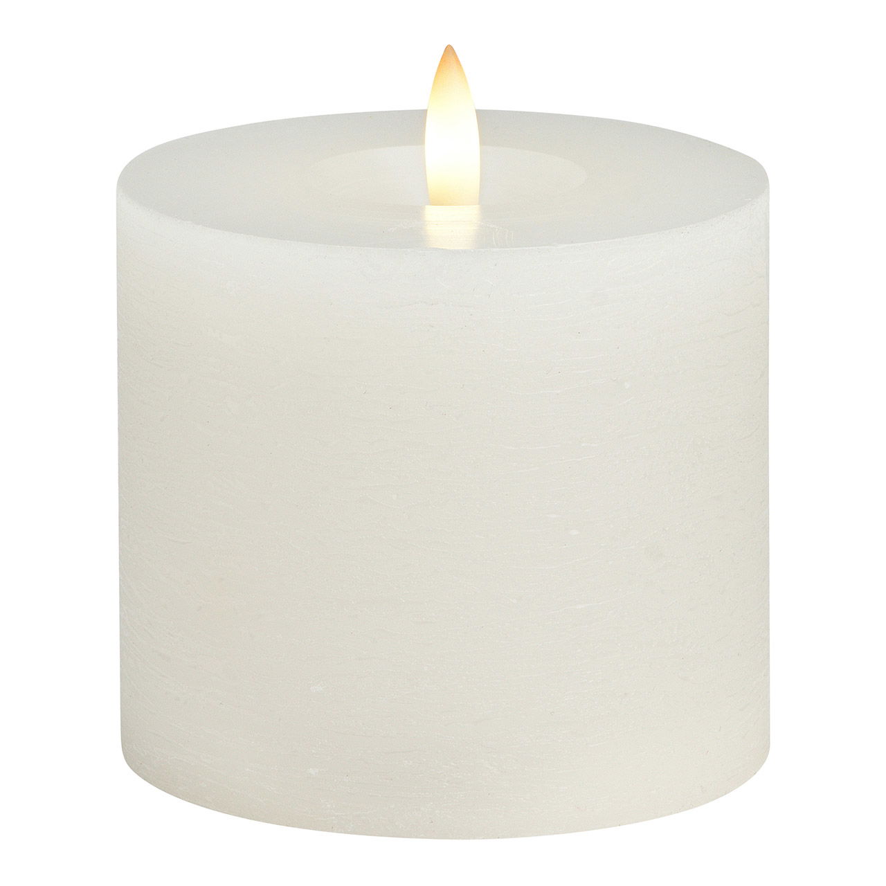 Candle LED white, flickering light, exclusive 3xAA made of wax (W/H/D) 10x9x10cm