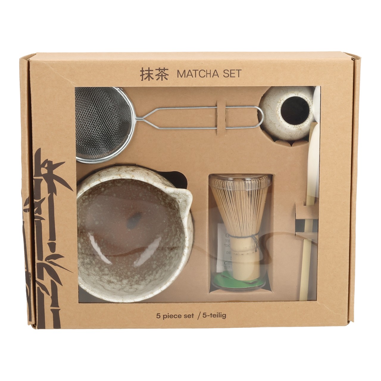 Matcha-Set, Teezubehör, Bambus-Besen?, Teegeschirr, Keramikschale