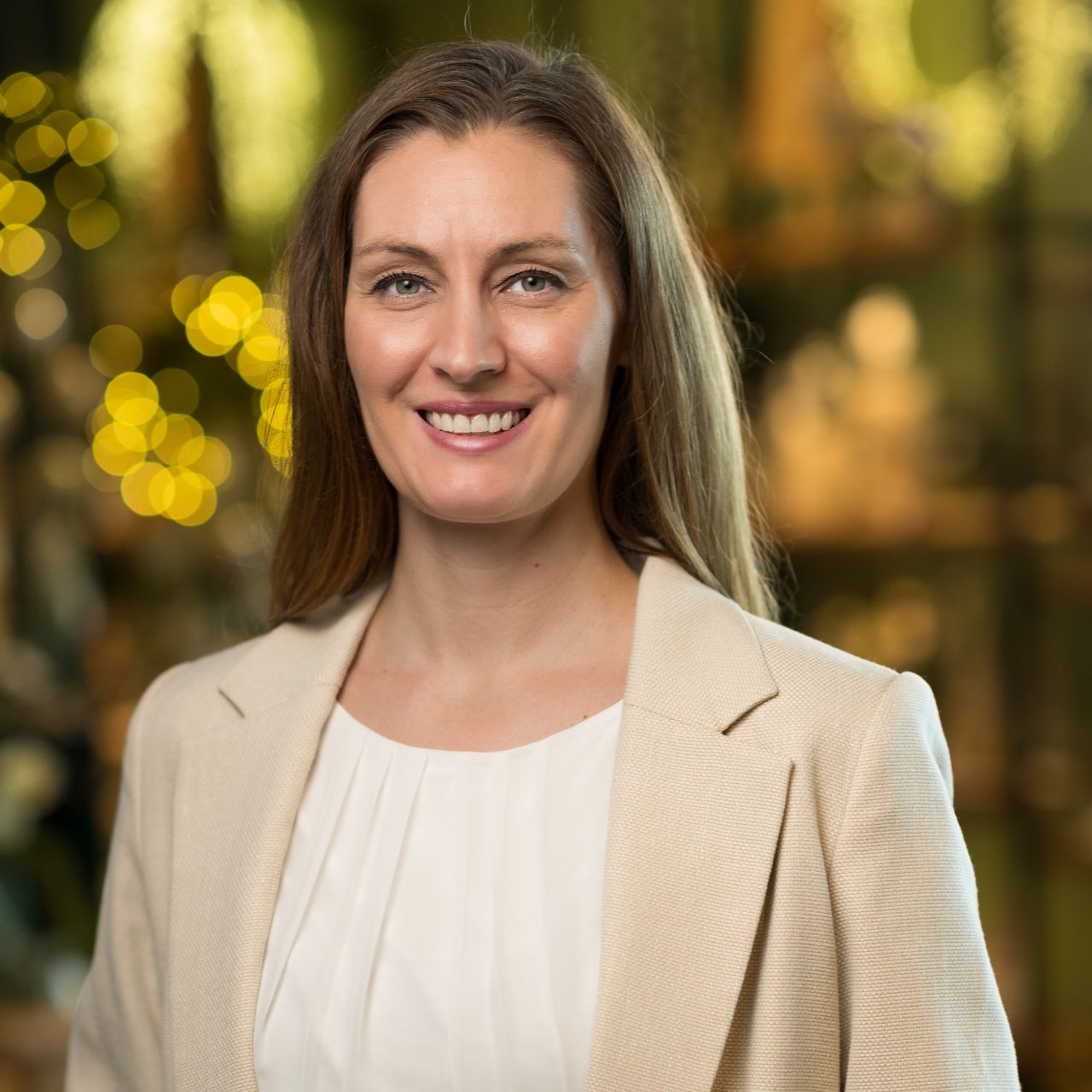 frau, blazer, beige, business, porträt