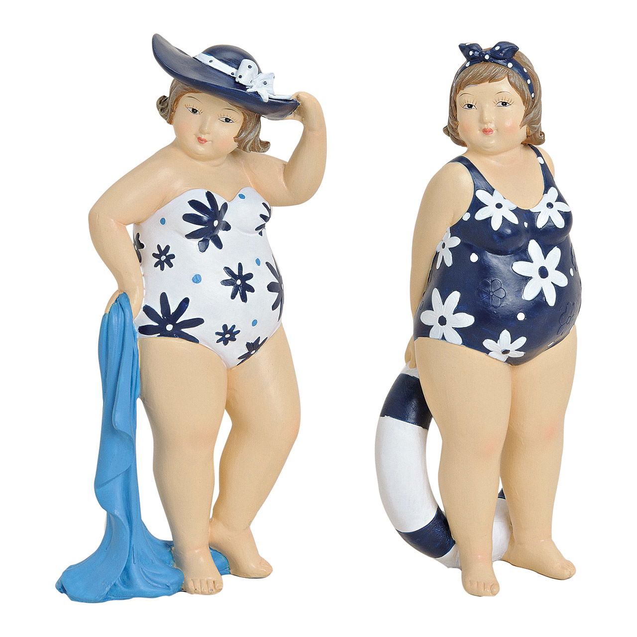 Woman in swimsuit made of poly, 2 assorted, W9 x D6 x H20 cm