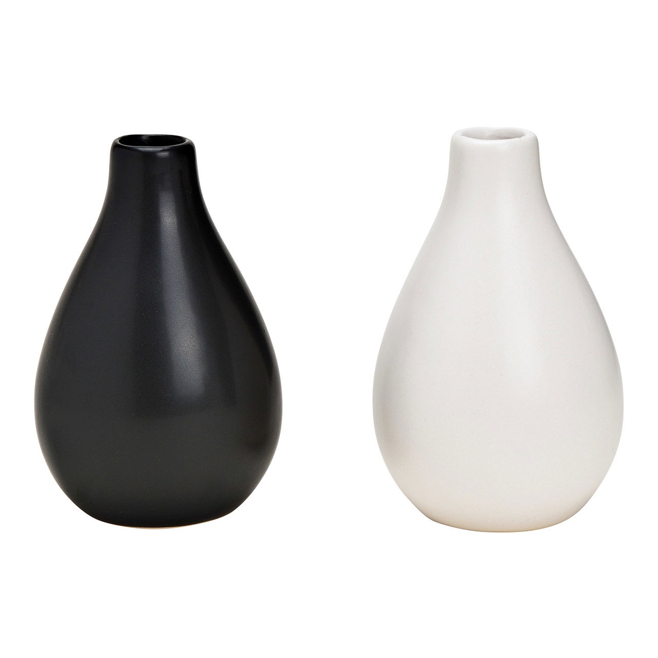 Vase en céramique noir, blanc 2 fois, (L/H/P) 7x11x7cm Vase en céramique noir, blanc 2 fois, (L/H/P) 7x11x7cm