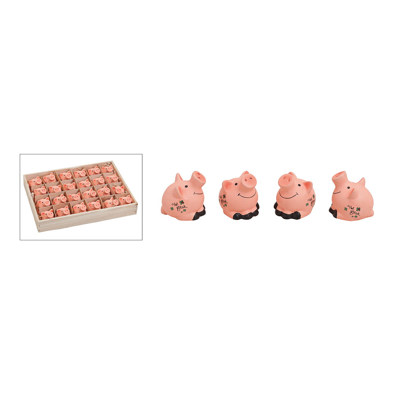 Lucky pig clay 4x3x4 cm