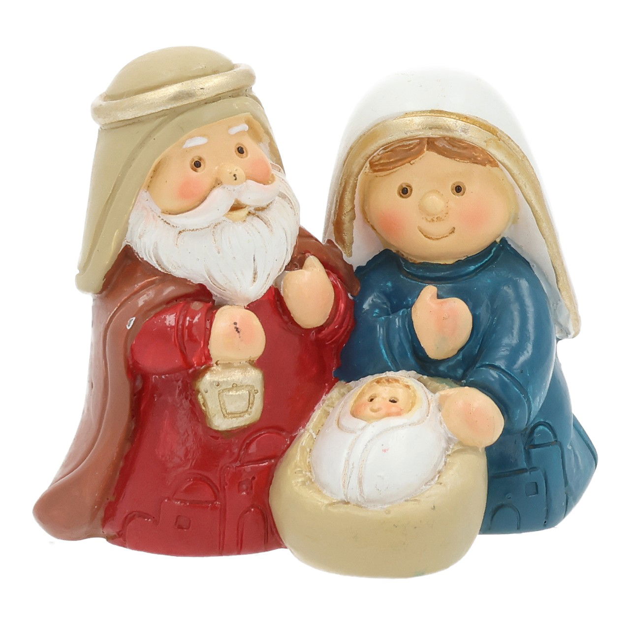 Krippenszene aus Poly Bunt (B/H/T) 6x5x4cm Figur, Gesicht, Kopf, Person