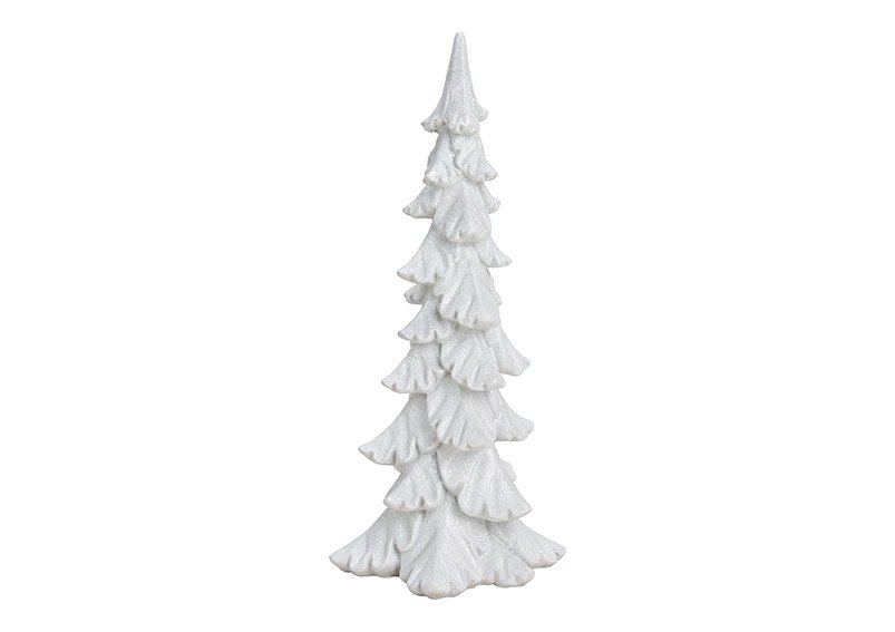 Tannenbaum aus Poly Weiß (B/H/T) 15x37x14cm