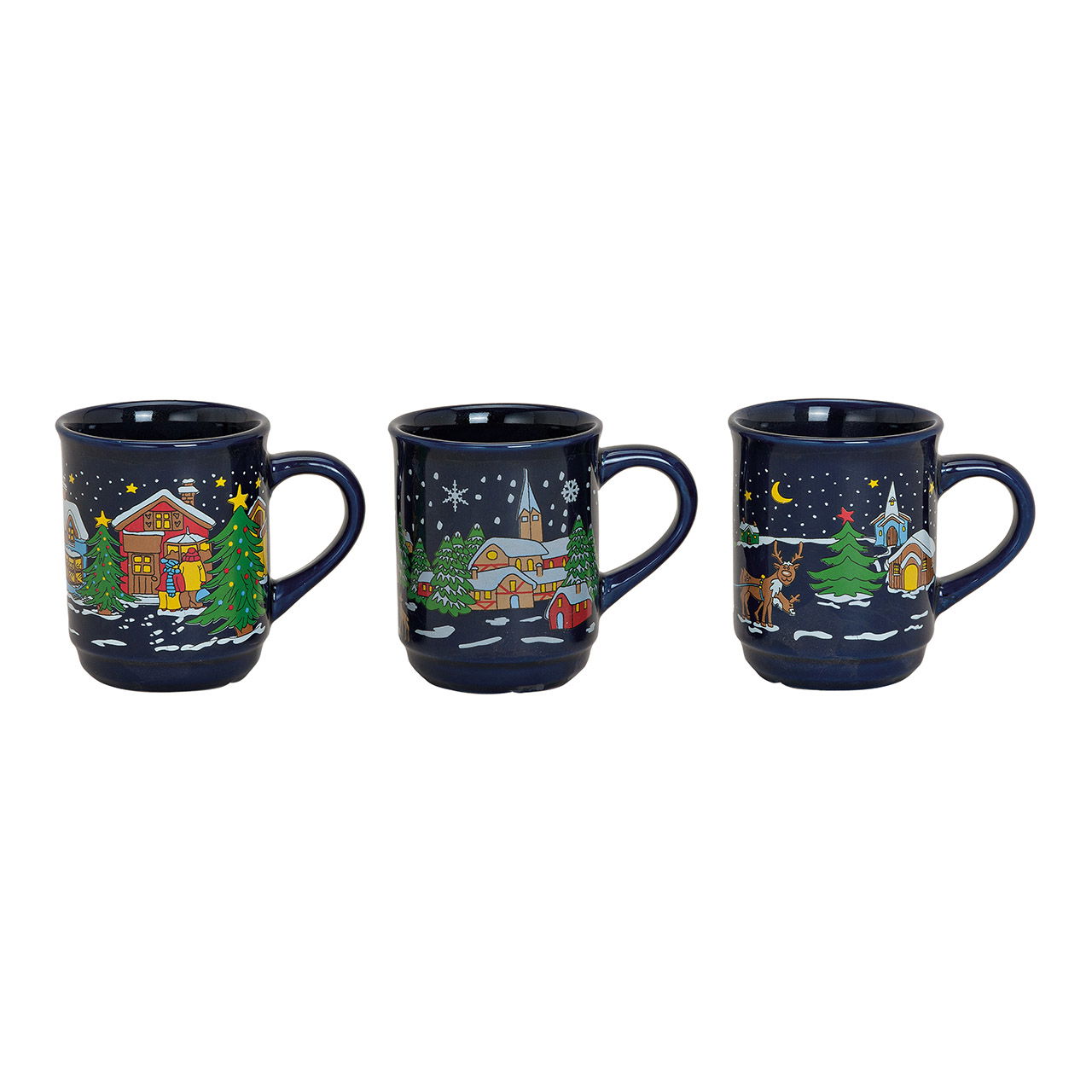Becher Glühwein aus Keramik, 3-fach, Blau (B/H/T) 11x9x,5cm 200ml Becher Glühwein aus Keramik, 3-fach, Blau (B/H/T) 11x9x,5cm 200ml