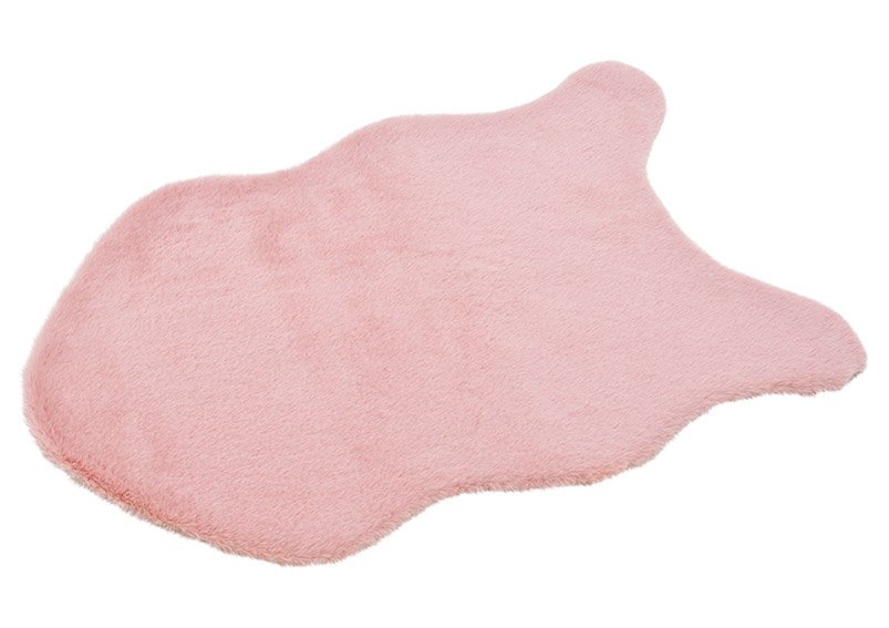 Pelliccia sintetica di poliestere corta rosa (L/H/D) 90x60x2cm