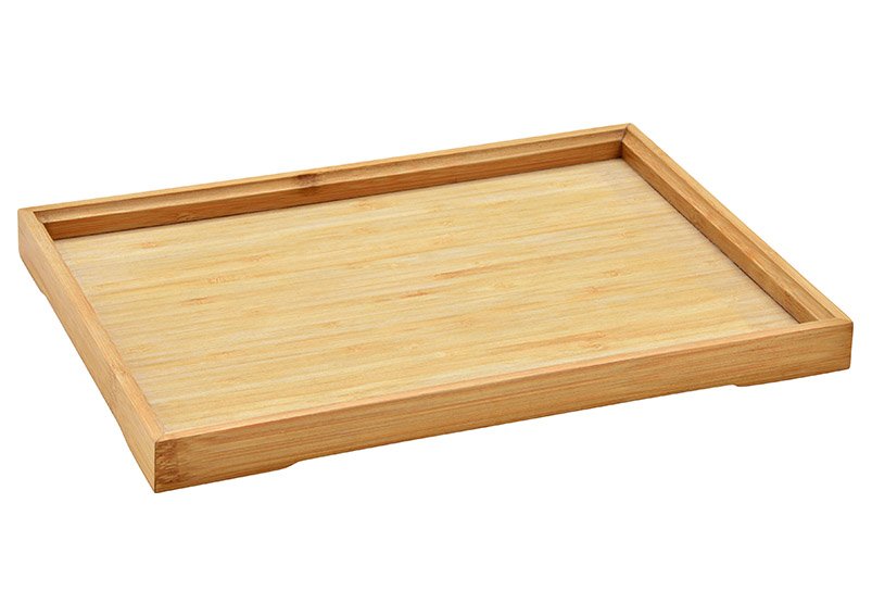 Tablett aus Holz Natur (B/H/T) 33x2x24cm