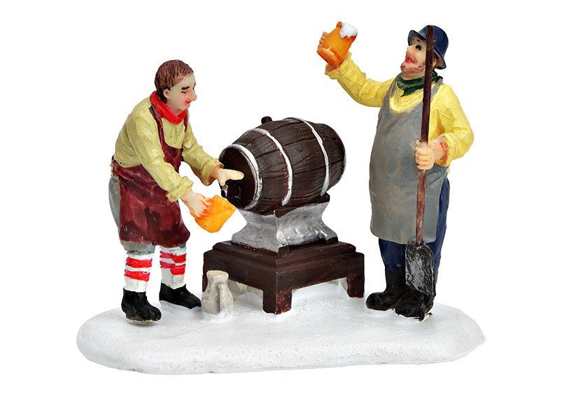 Miniature figure brewery from poly colorful (W/H/D) 8x7x5cm