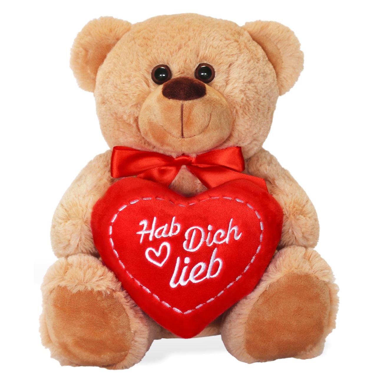 Teddy, Plüschtier, Herz, Rot, Samt
