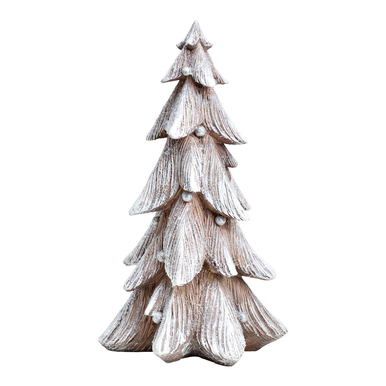 Kerstboom met glitters gemaakt van poly wit (w/h/d) 16x29x16cm