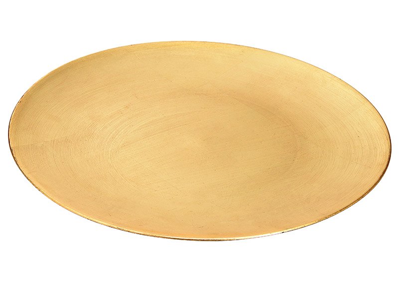 Plate plastic gold Ø33cm