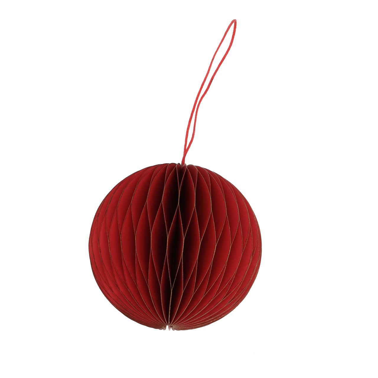 Honeycomb hanger ball made of paper/cardboard red (W/H/D) 9x9x9cm | 10046346