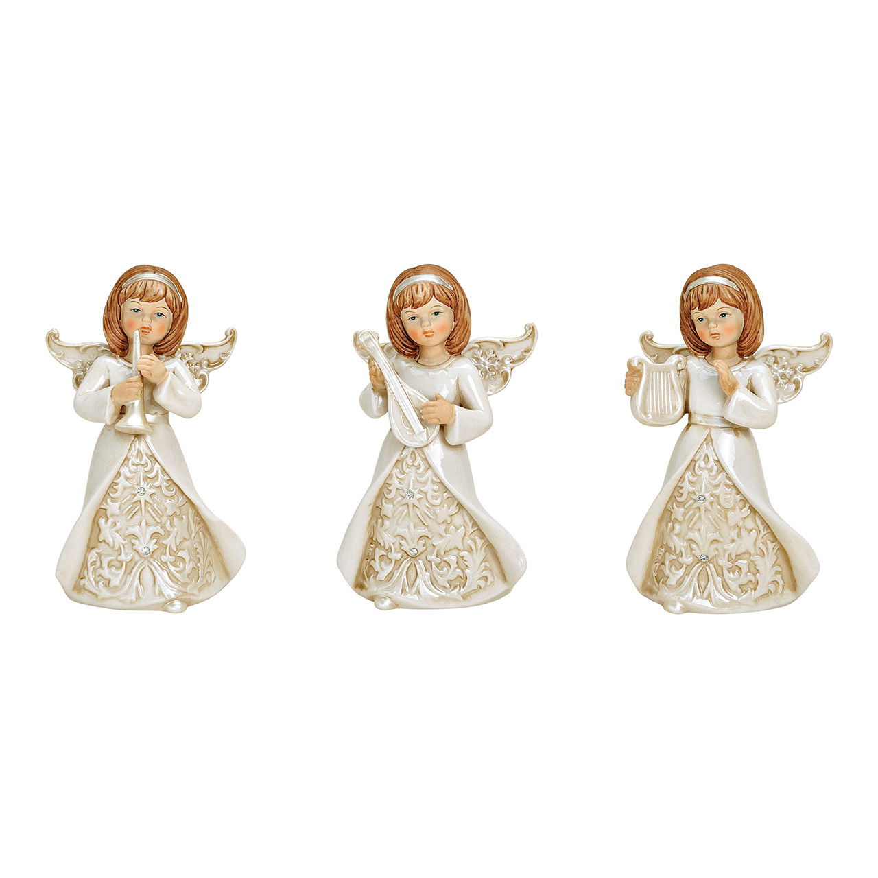 Engel aus Porzellan, 3-fach sortiert (B/H/T) 8x15x8 cm Engel aus Porzellan, 3-fach sortiert (B/H/T) 8x15x8 cm
