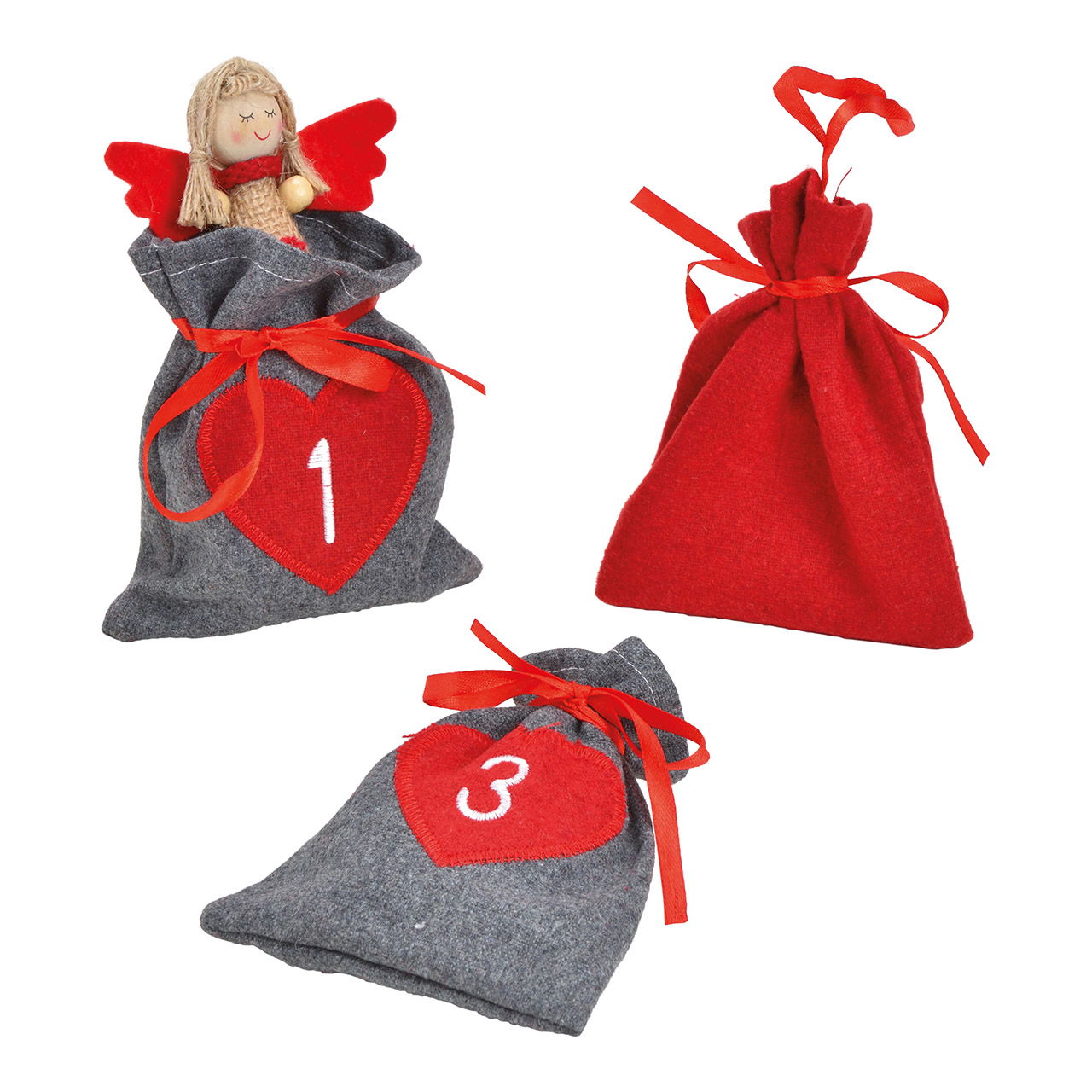 Adventskalender van textiel, 24 zakjes, 340 cm Adventskalender van textiel, 24 zakjes, 340 cm