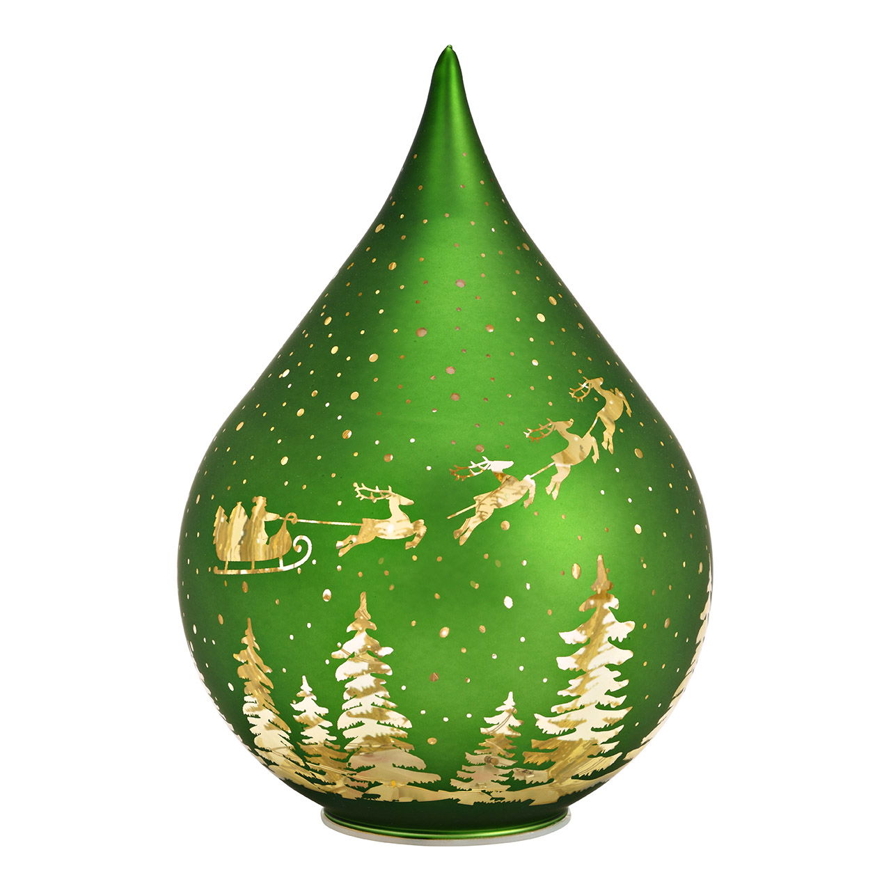 LED Leuchte Tropfen Weihnachtsdekor (exkl. 3xAAA) mit 6/18 Timer aus Glas, Grün (B/H/T) 14x20x14cm LED Leuchte Tropfen Weihnachtsdekor (exkl. 3xAAA) mit 6/18 Timer aus Glas, Grün (B/H/T) 14x20x14cm