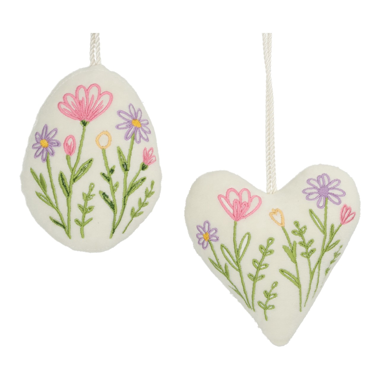  embroidery, blumen, herz ornament, hängedekoration, weicher stoff