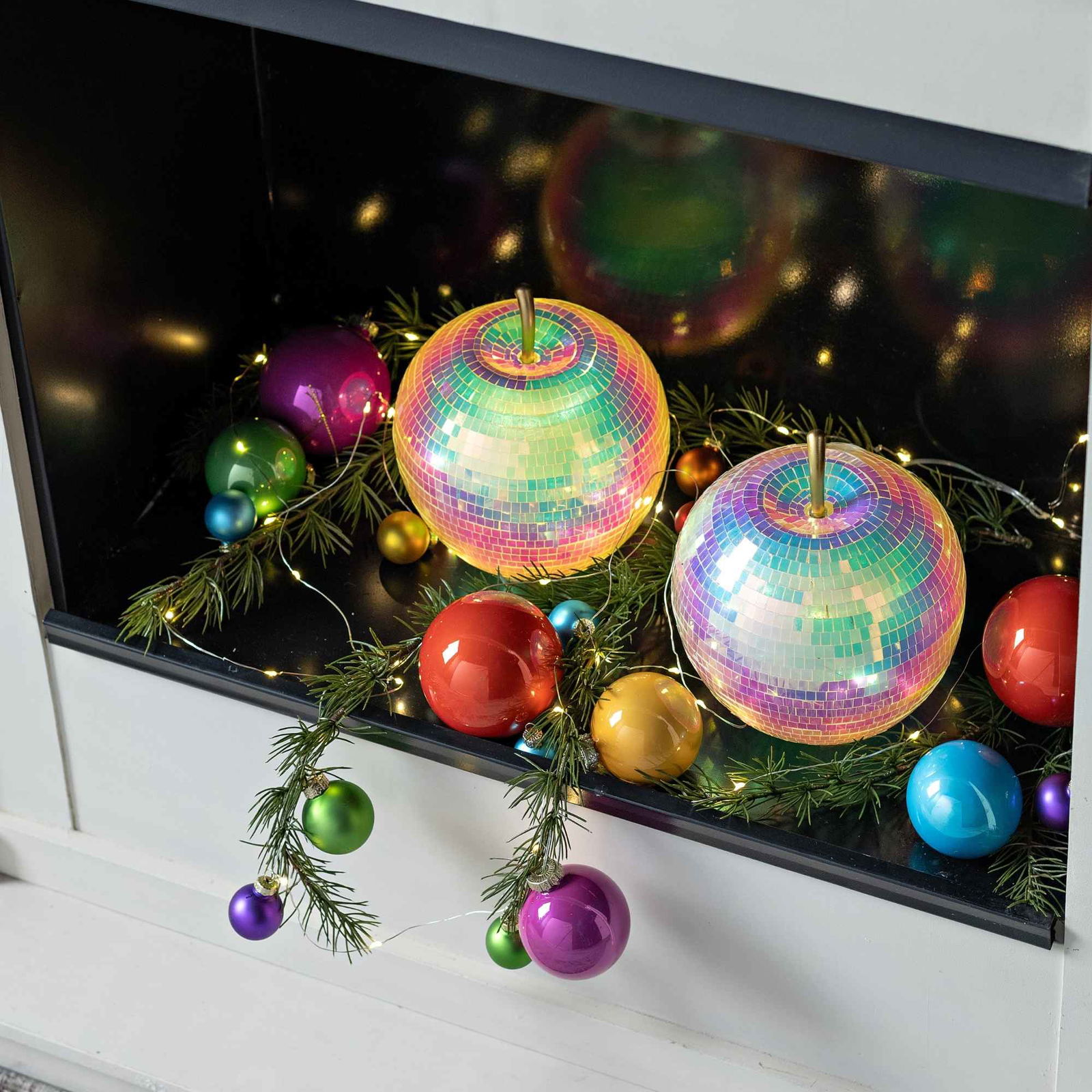 Weihnachtskugeln aus Glas, 6er-Set, Bunt Ø6cm Weihnachten, Weihnachtsdekorationen, Weihnachtsbaum, Christbaumschmuck, Festival