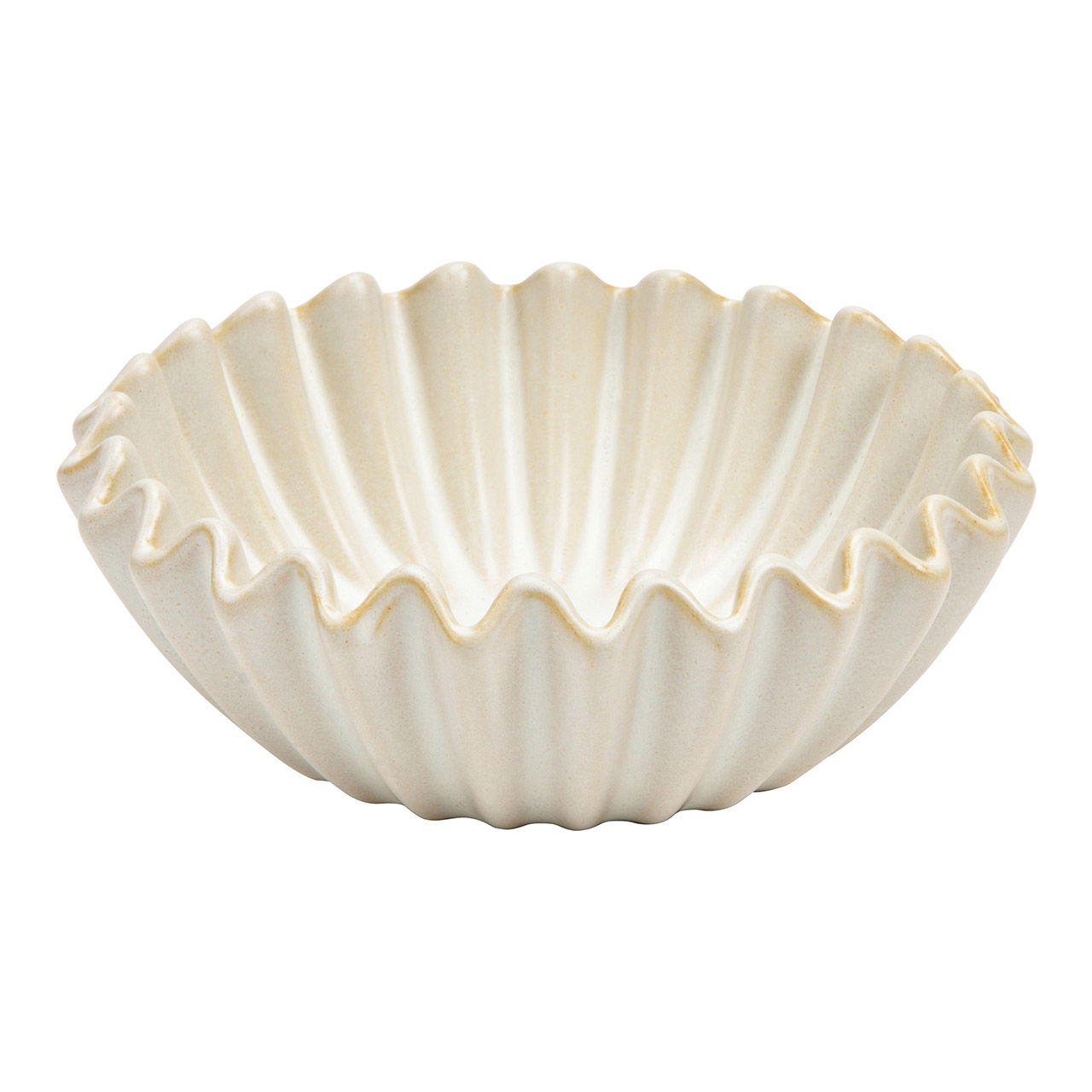 Decorative ceramic bowl, white (W/H/D) 15x6x15cm