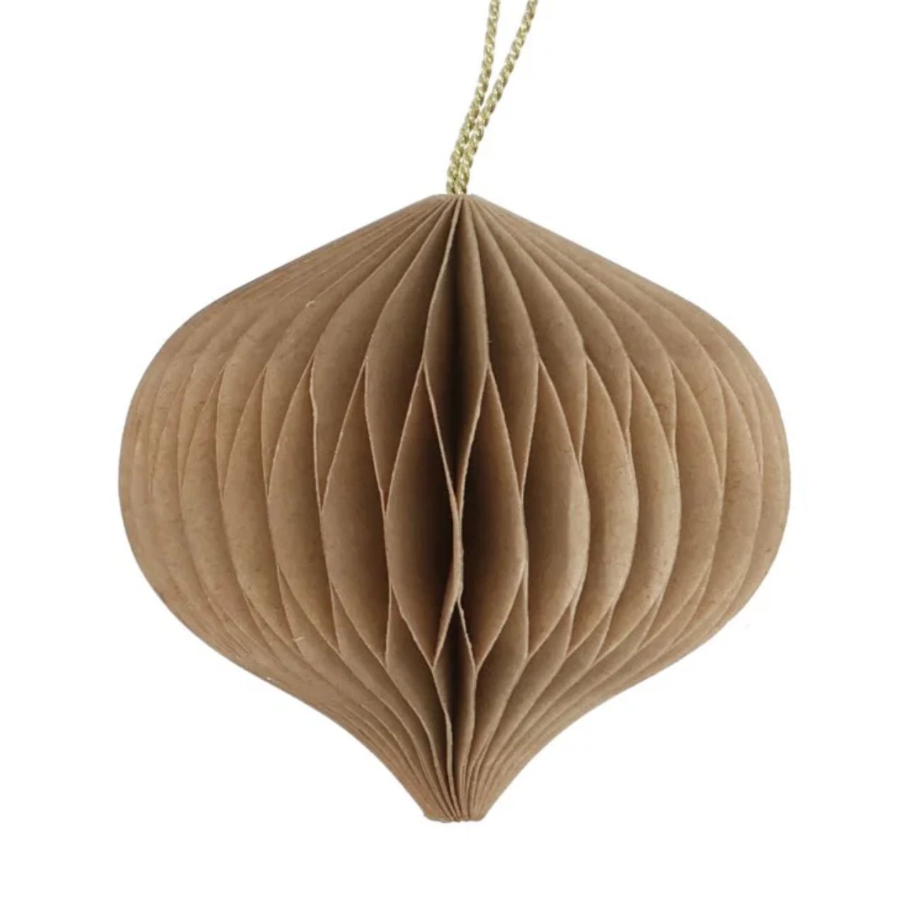 Papierornament, Kugel | Papier, Hängedeko, Raffadedekoration, Beige, Papierkugel, Ornament, Hängeobjekt, Kugel, Karton