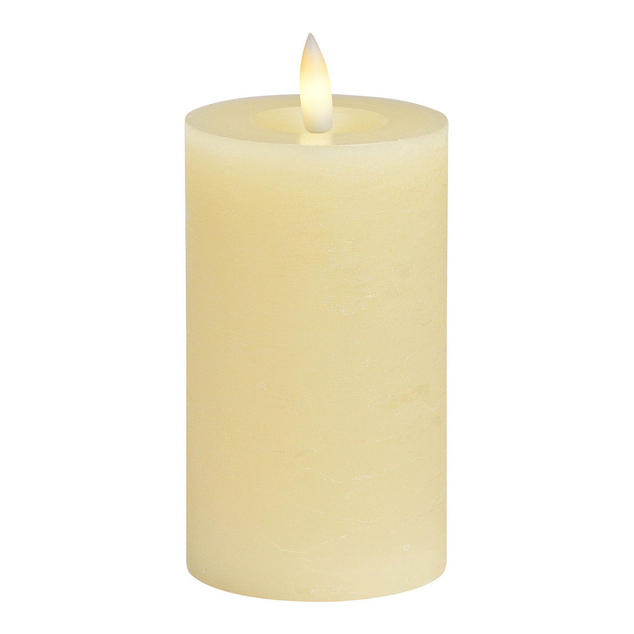 Candle LED cream, flickering light, exclusive 2xAAA made of wax (W/H/D) 7x12x7cm