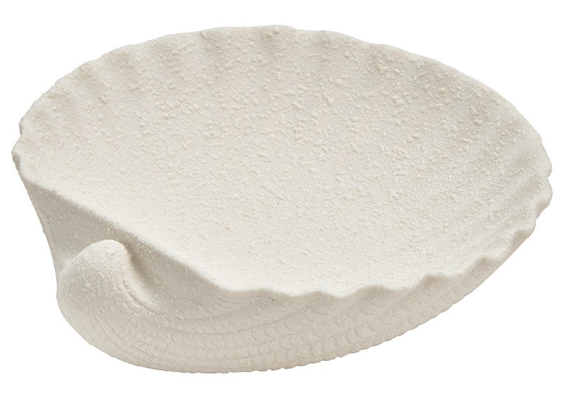 Coquille en porcelaine blanche (L/H/P) 14x14x4cm