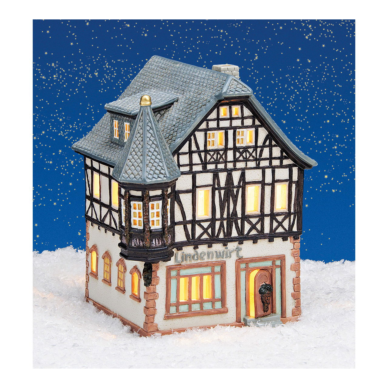 Wurm Lichthaus "Lindenwirt" Rüdesheim aus Porzellan, Bunt (B/H/T) 14x18x14cm Wurm Lichthaus "Lindenwirt" Rüdesheim aus Porzellan, Bunt (B/H/T) 14x18x14cm