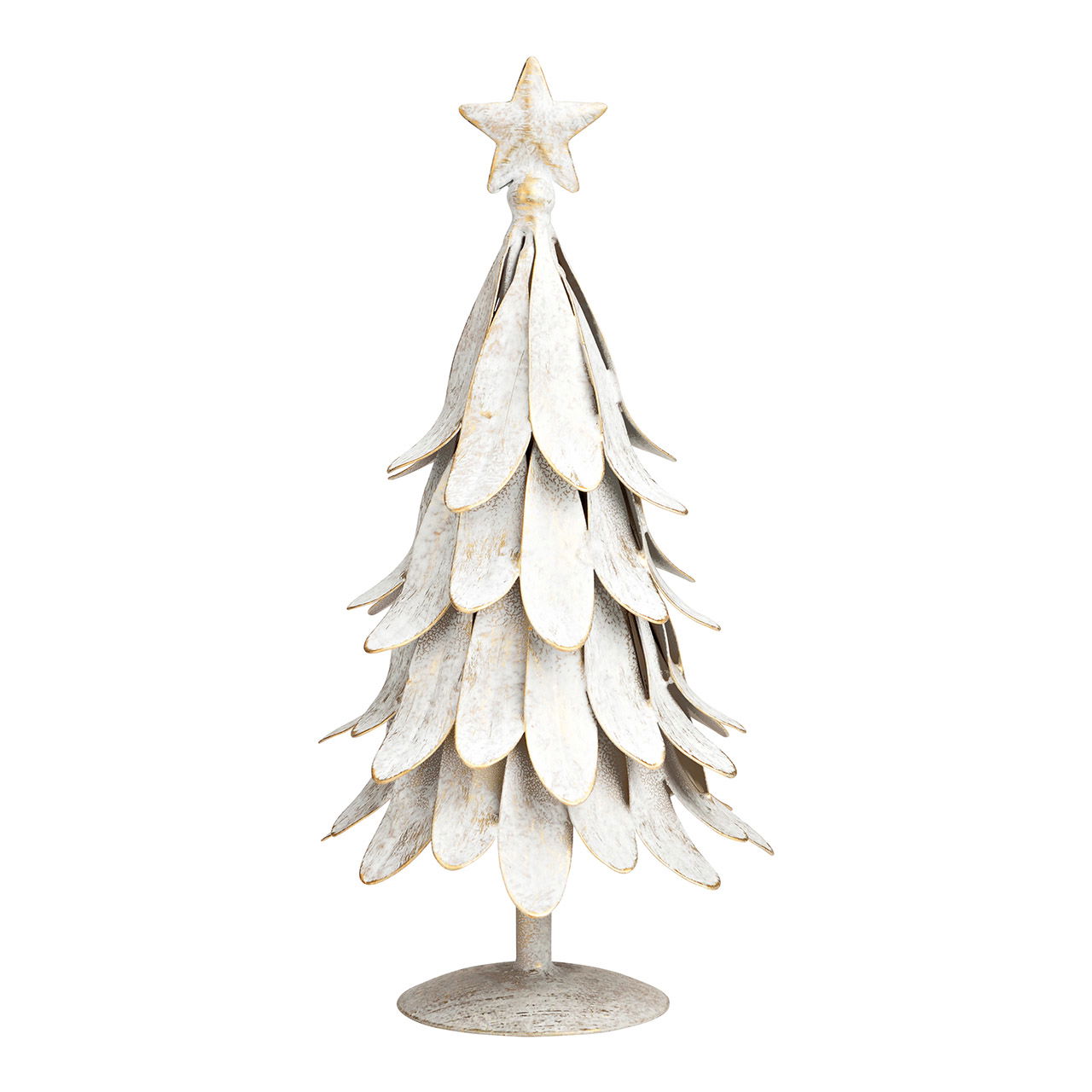 Sapin en métal blanc (L/H/P) 12x26x12cm