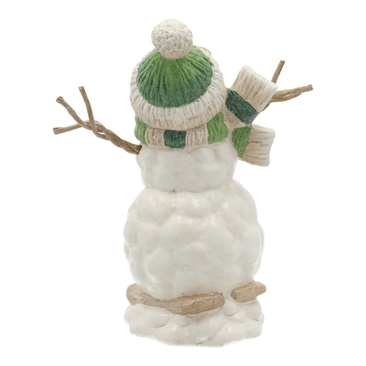 Bonhomme de neige avec lunettes en poly blanc (L/H/P) 19x23x10cm Natur, Im Freien, Winter, Schnee, Schneemann