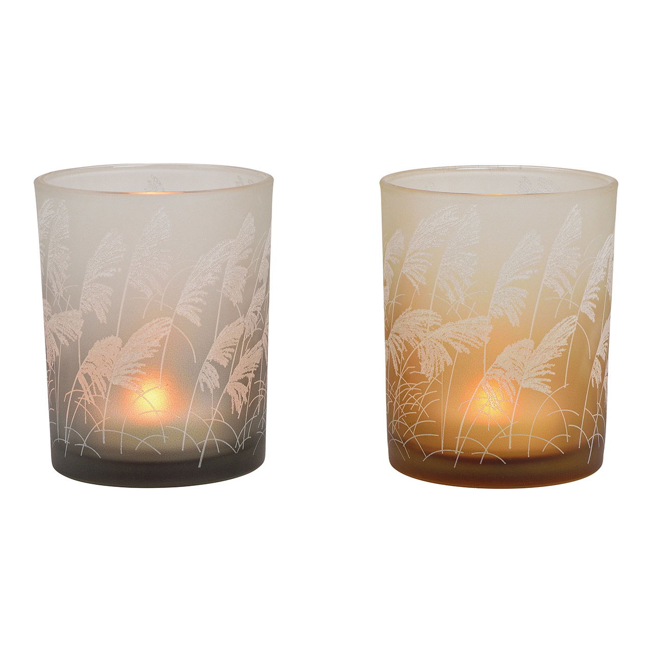 Windlicht aus Glas Braun, grau 2-fach, (B/H/T) 10x12x10cm Windlicht aus Glas Braun, grau 2-fach, (B/H/T) 10x12x10cm