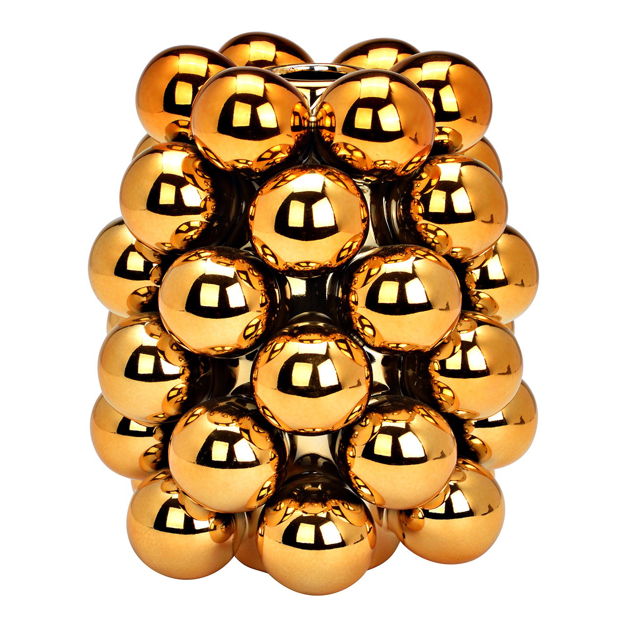 Ornament, Goldene Kugeln, Goldene Kugeln Cluster, Deko-Objekt, Glänzende Kugeln