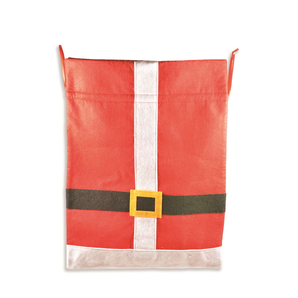 Filz-Sack Gürteldesign. 36x48cm. 1 Stck. rot-weiß Flagge, Kleidung, Weste, Rettungsweste