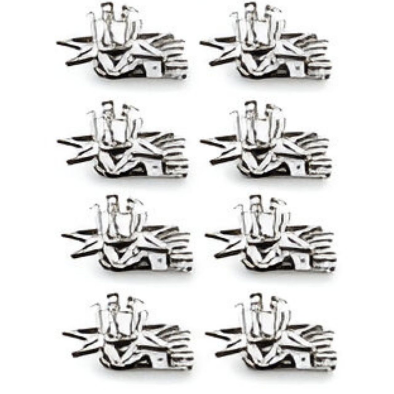 Porte-bougies avec étoile, métal, 5cm, 8 pcs/btl, argenté Besteck, Gabel