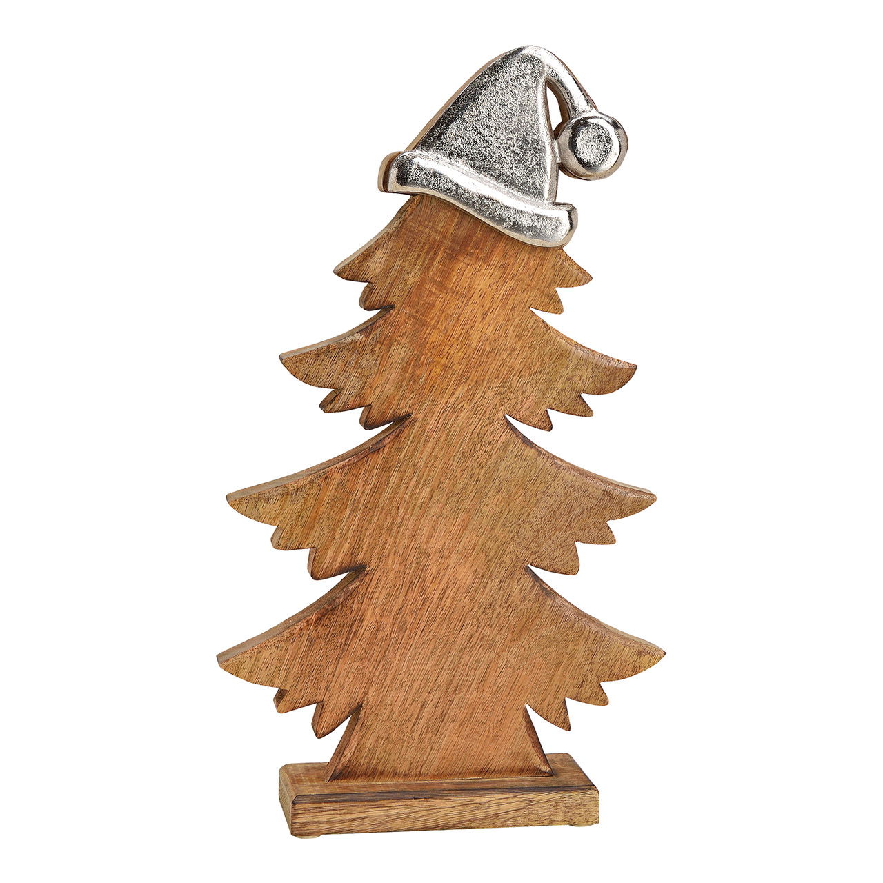 Christmas tree mangowood with metall hat brown 27x45x7cm