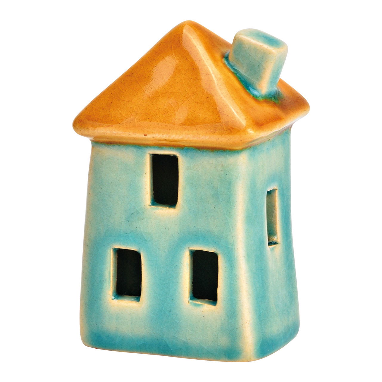 Mint keramiek huis (B/H/D) 5x10x4cm