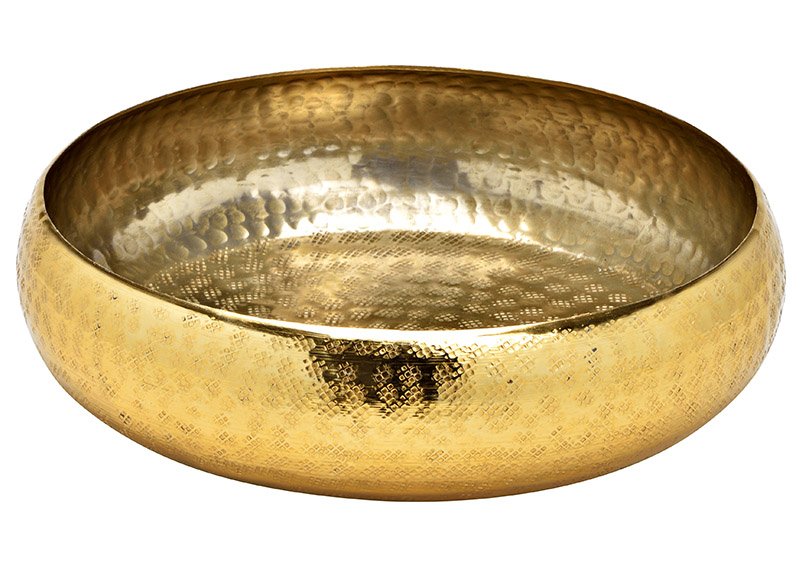Schale aus Metall Gold (B/H/T) 29x6x29cm