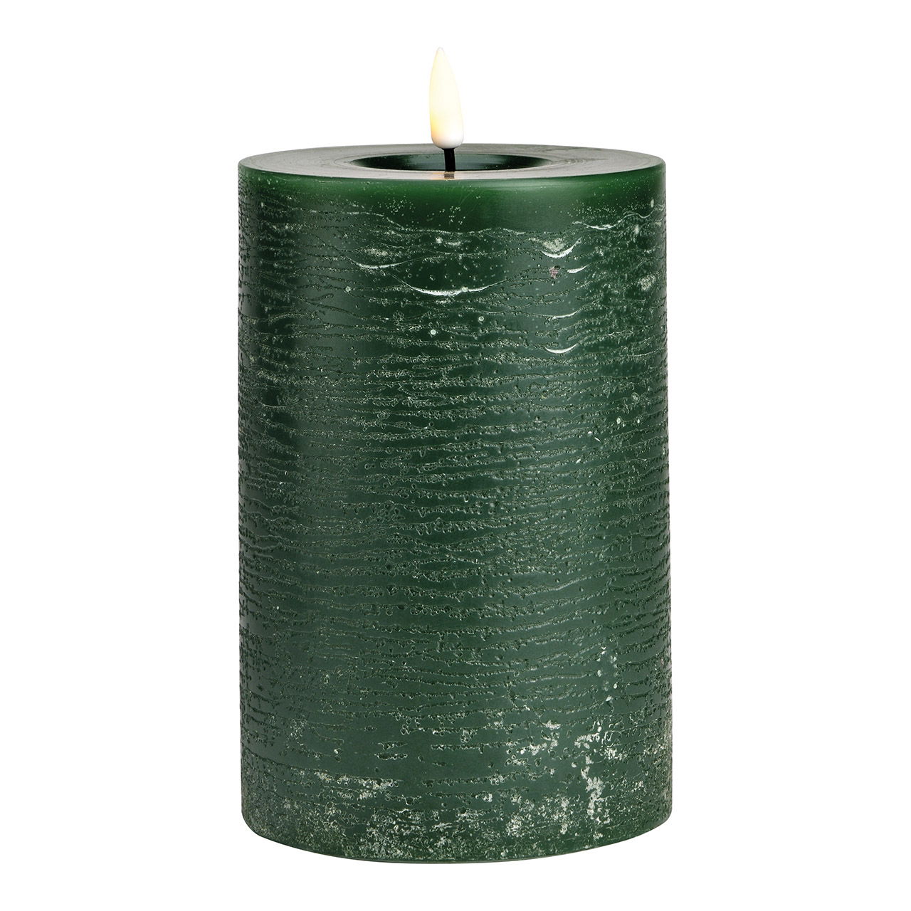 Bougie LED en cire, vert (L/H/P) 10x15x10cm Bougie LED en cire, vert (L/H/P) 10x15x10cm