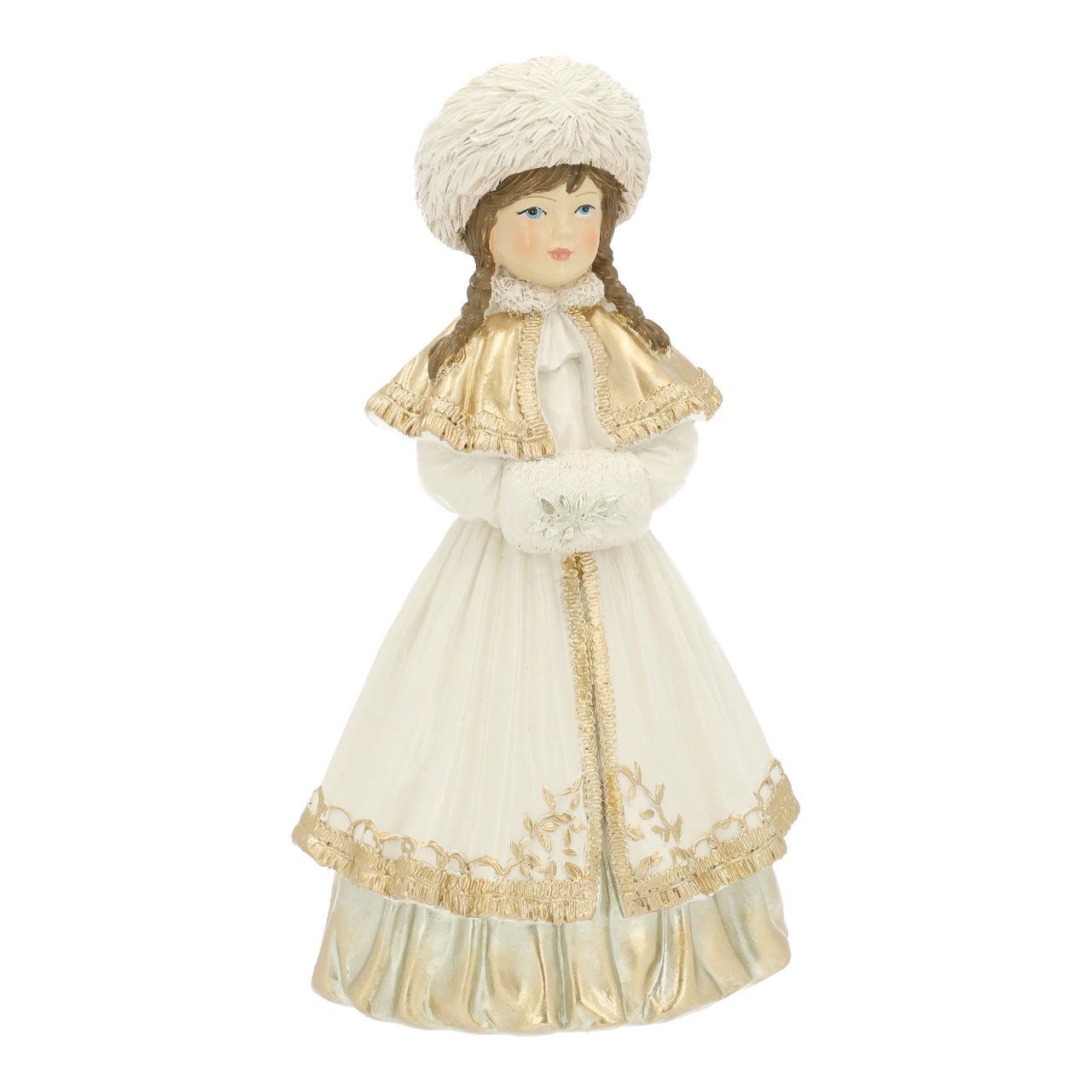 Mädchen aus Poly Weiß (B/H/T) 9x16x6cm Puppe, Spielzeug, Gesicht, Kopf, Person