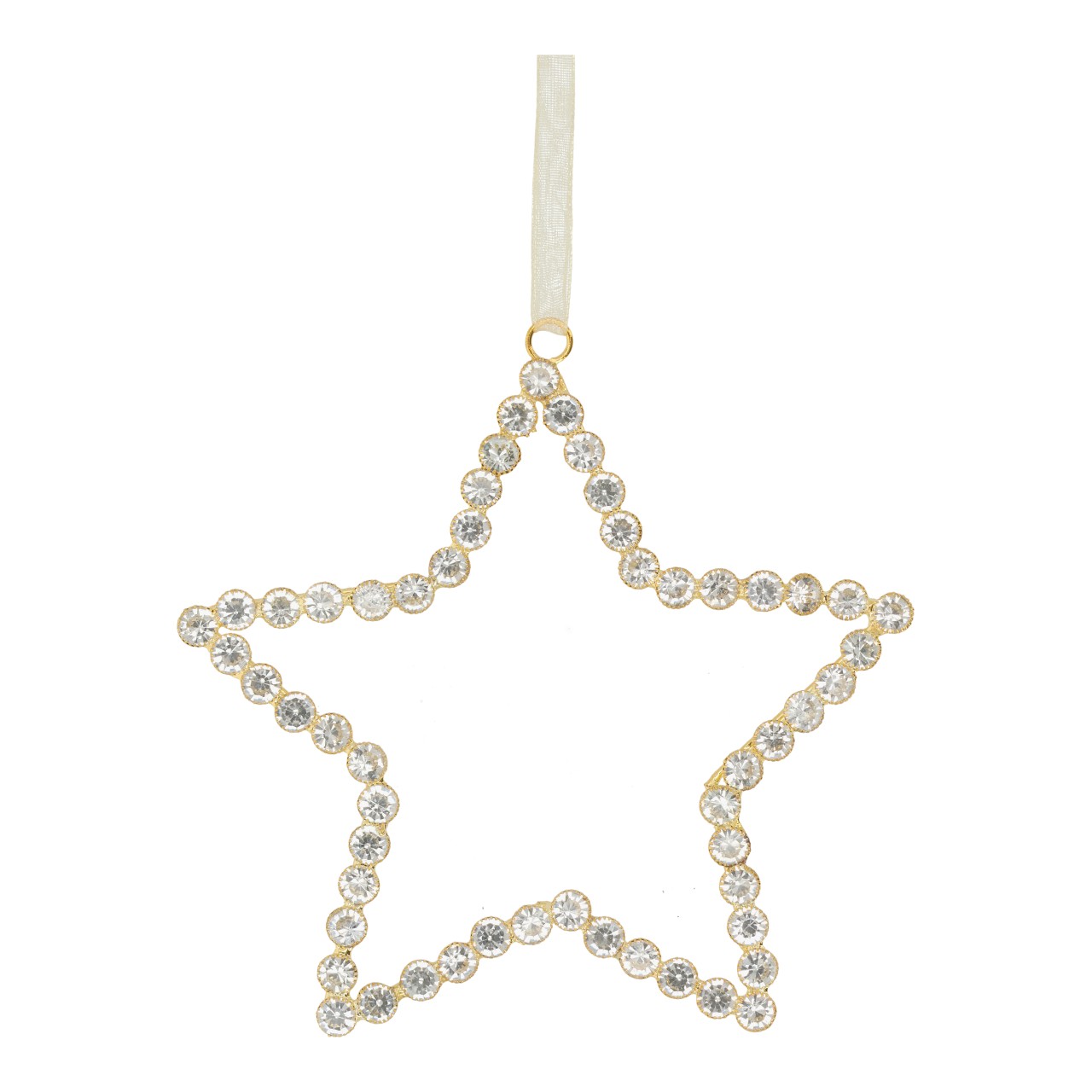 Hänger Stern aus Acry/Metall Gold (B/H/T) 13x13x1cm Zubehor, Schmuck, Halskette, Ohrring