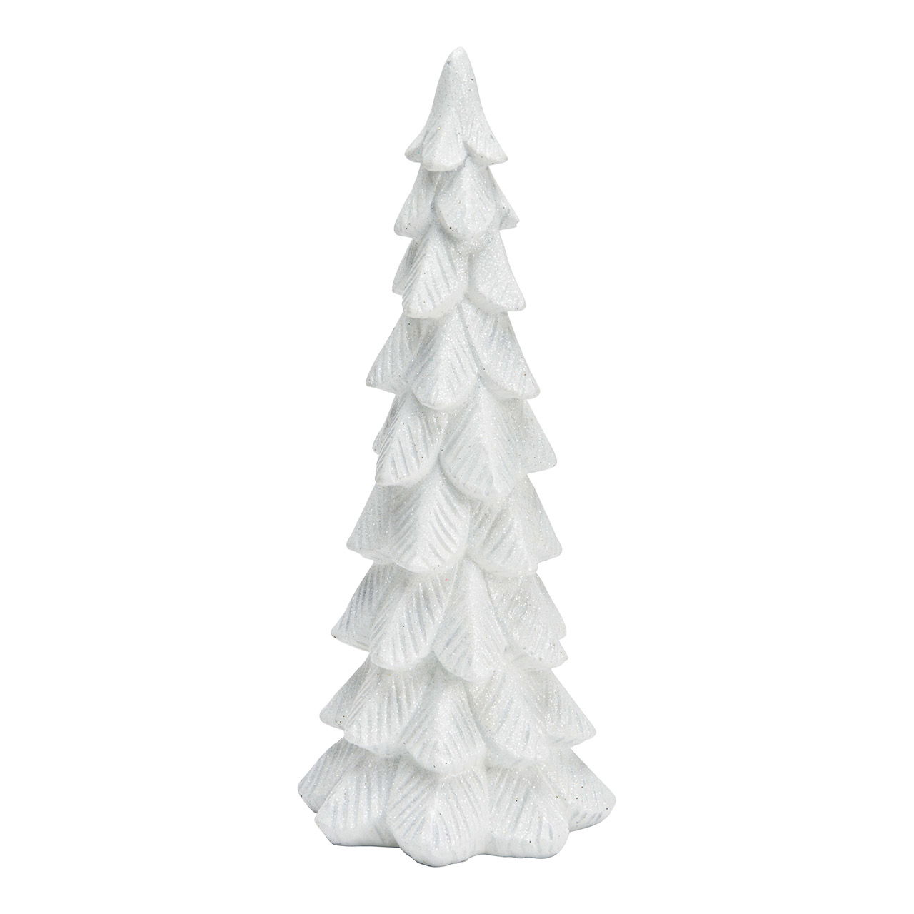 Kerstboom met glitter van wit poly (B/H/D) 9x25x9cm