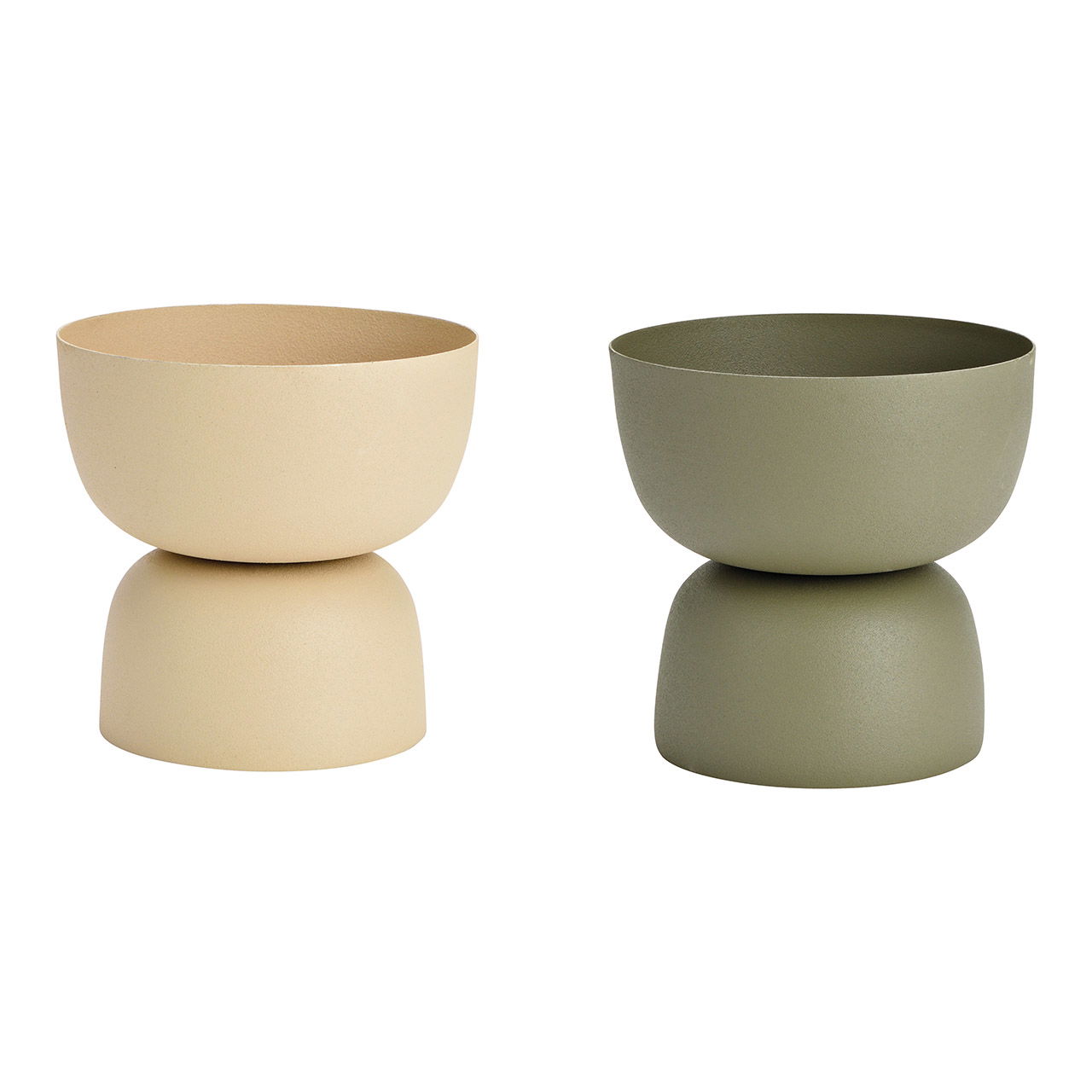 Deko Schale aus Metall, 2-fach, Beige/Grün (B/H/T) 13x13x13 cm Deko Schale aus Metall, 2-fach, Beige/Grün (B/H/T) 13x13x13 cm