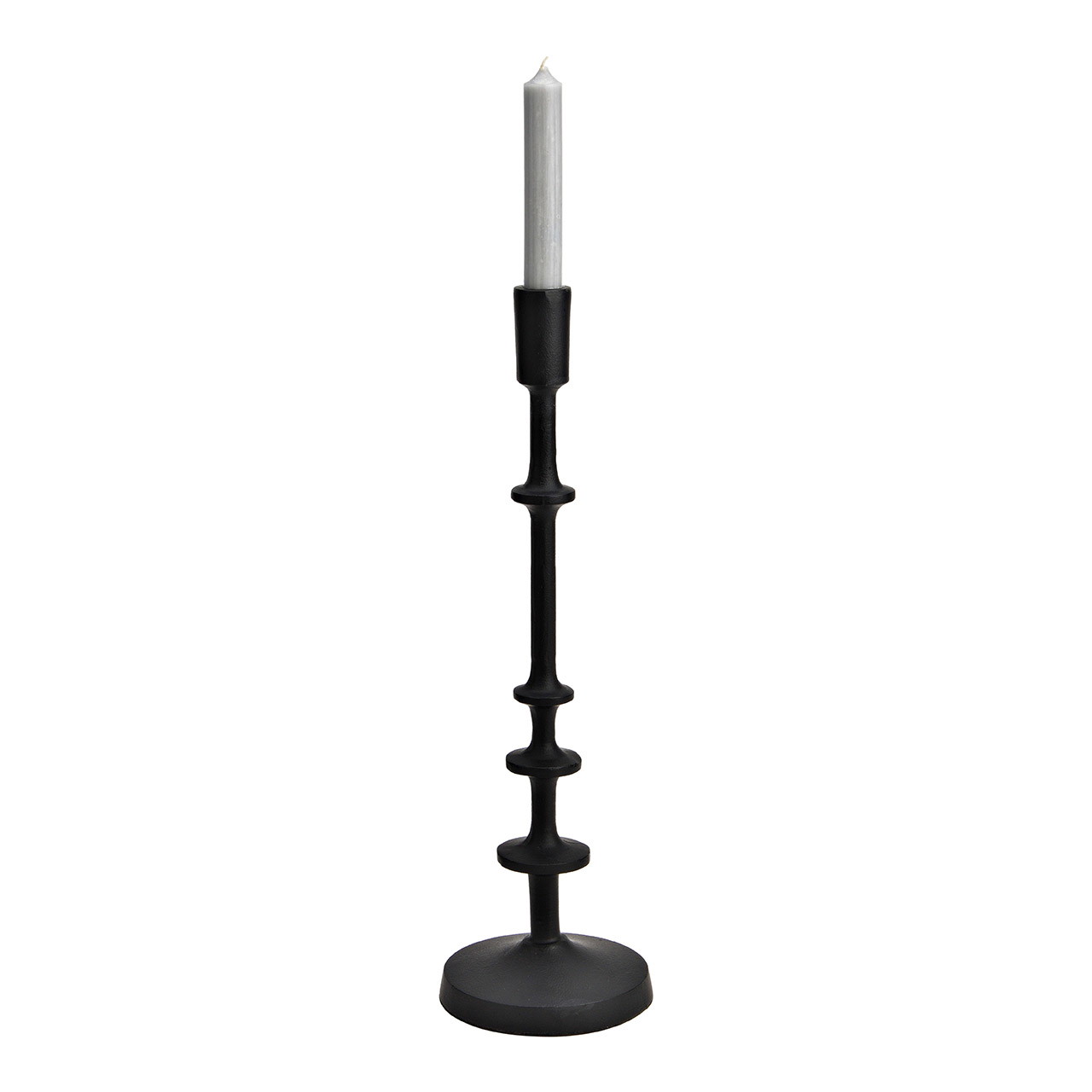 Portavelas de metal negro (A/A/P) 12x42x12cm Portavelas de metal negro (A/A/P) 12x42x12cm