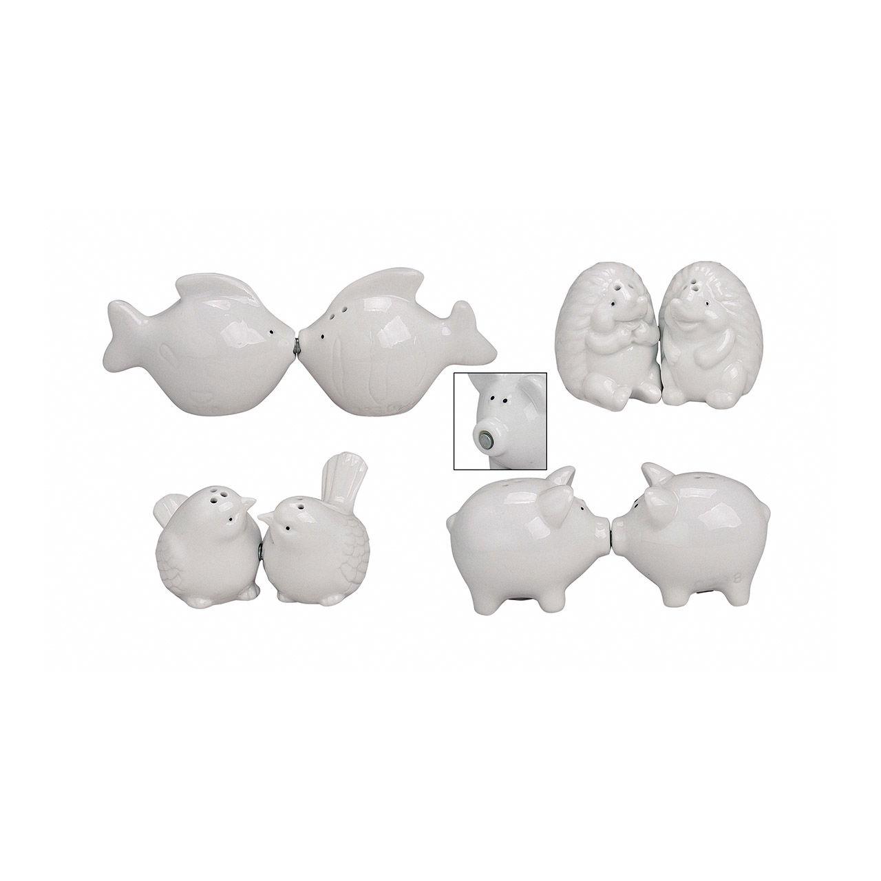 Set poivre et sel saupoudreur Animaux, assortis, 5 cm