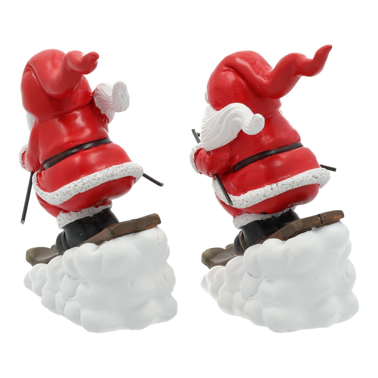 Wichtel auf Skier aus Poly Rot 2-fach sortiert (B/H/T) 9x12x5cm Figur