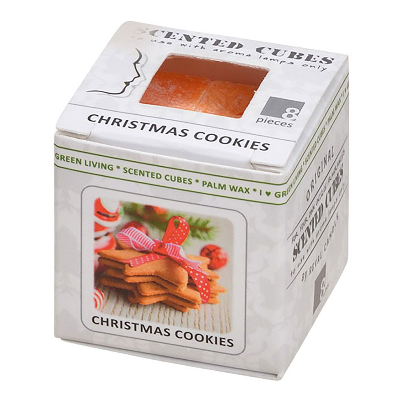 Christmas scented wax 24g made of wax colorful 9-fold, (W/H/D) 4x4x4cm