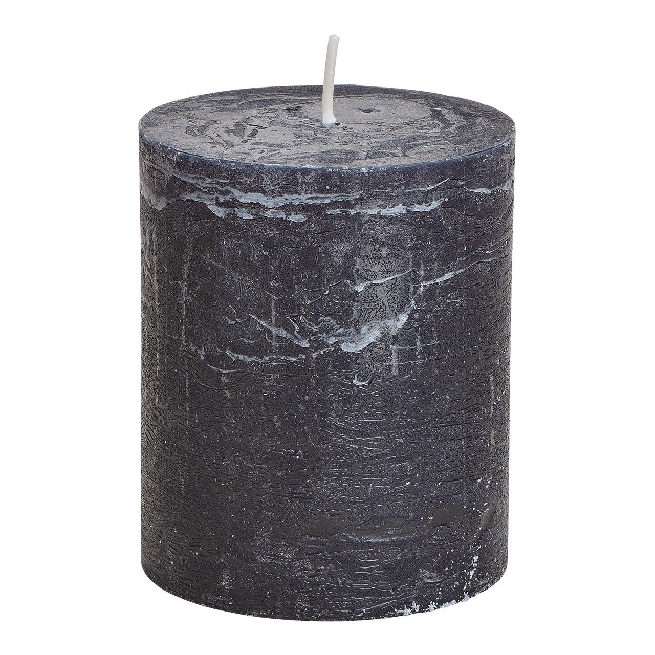 Bougie 10x12x10cm en cire noire Eishockey-Puck, Eislaufen, Sport, Zylinder, Kerze