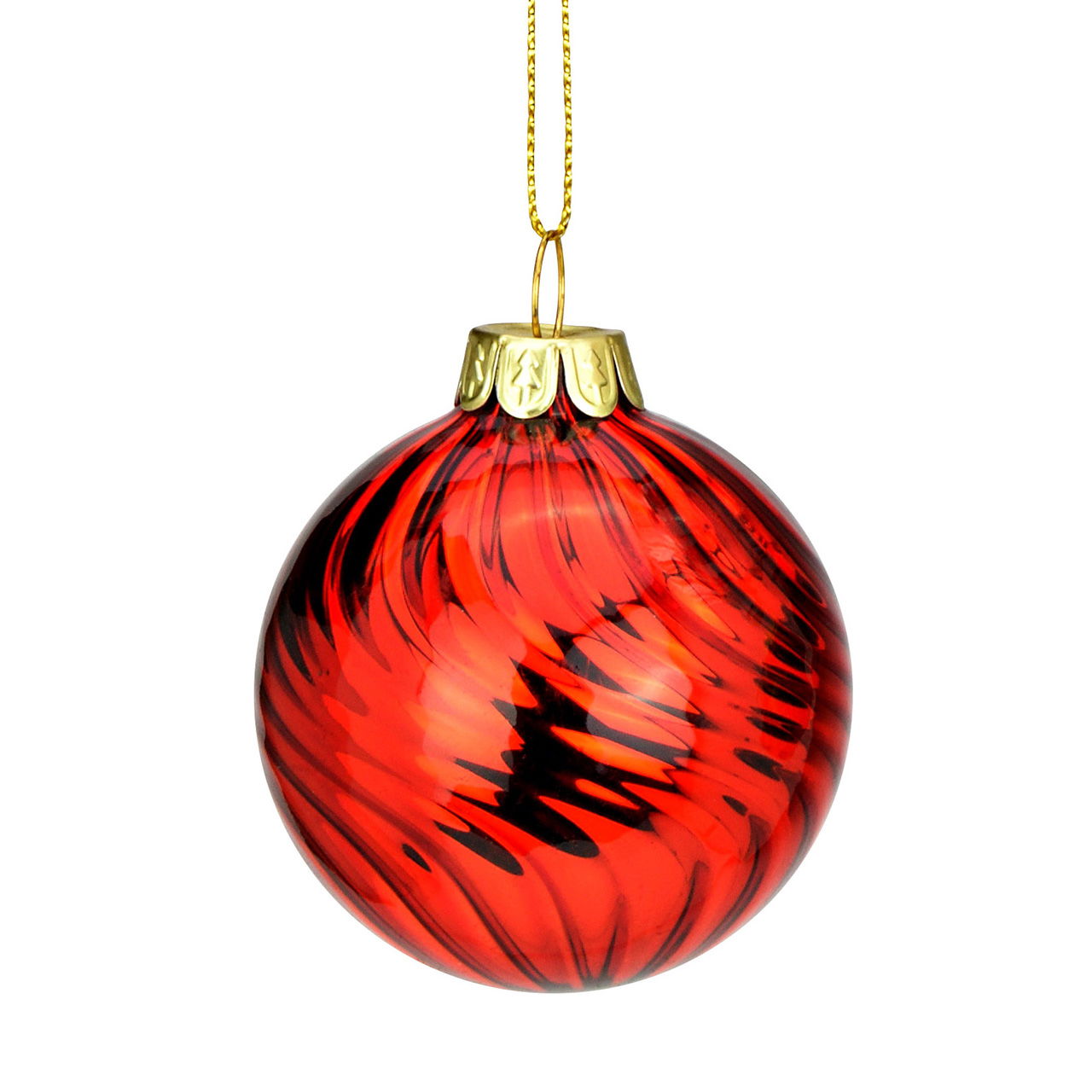 Adorno navideño de cristal, rojo Ø6cm